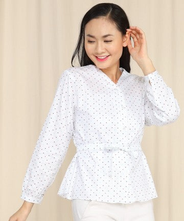 Baju Wanita Shamar Blouse - White Love