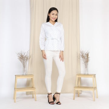 Baju Wanita Shamar Blouse - White Love