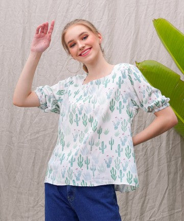 Baju Wanita Atuiti Blouse - Cactus