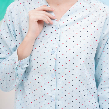 Baju Wanita Shamar Blouse - Baby Blue Love