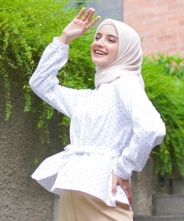 Baju Wanita Shamar Blouse - White Love