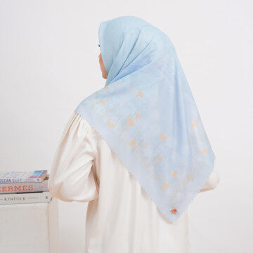 Hijab Wanita Marshavel Scarves - Megamendung Series Blue