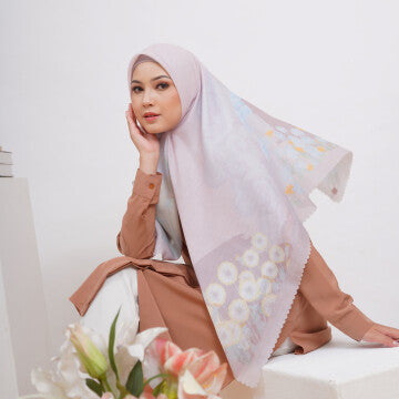 Hijab Wanita Marshavel Scarves - Megamendung Series Grey